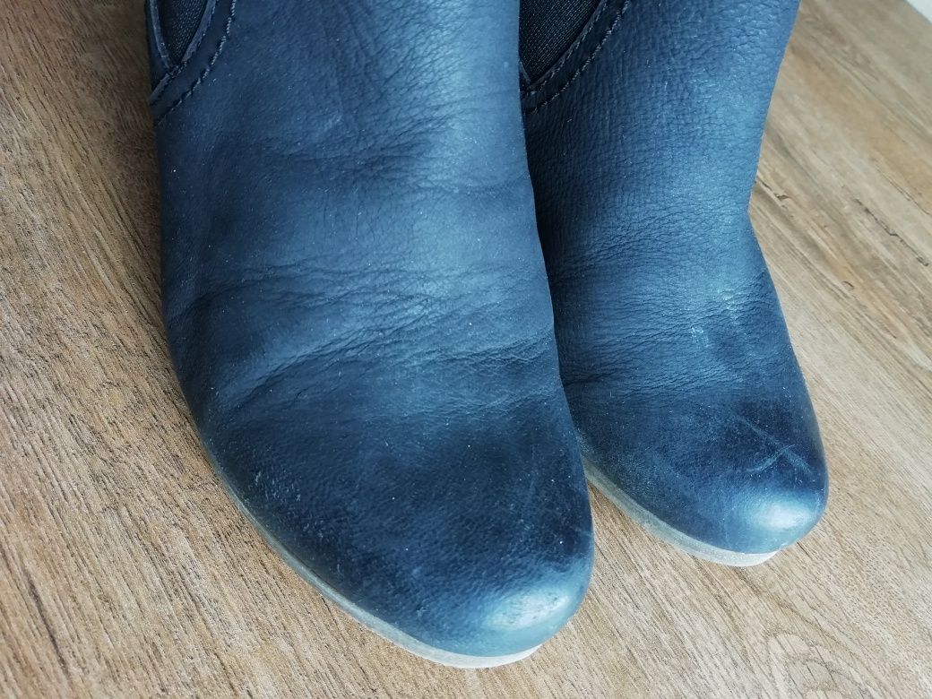 Botki damskie czarne rozmiar 38