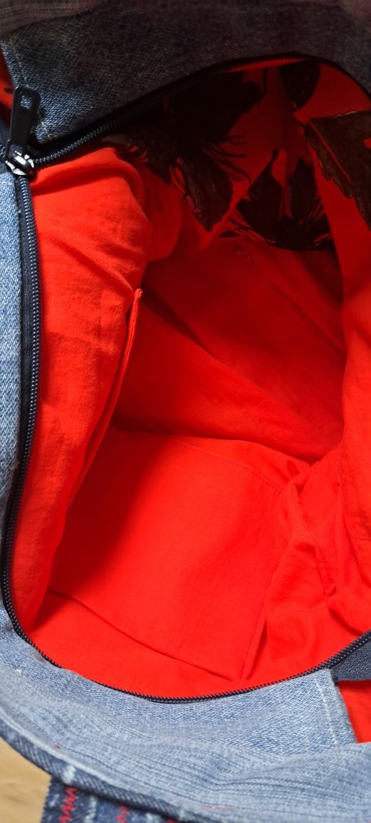 Torba jeansowa oryginał handmade eko