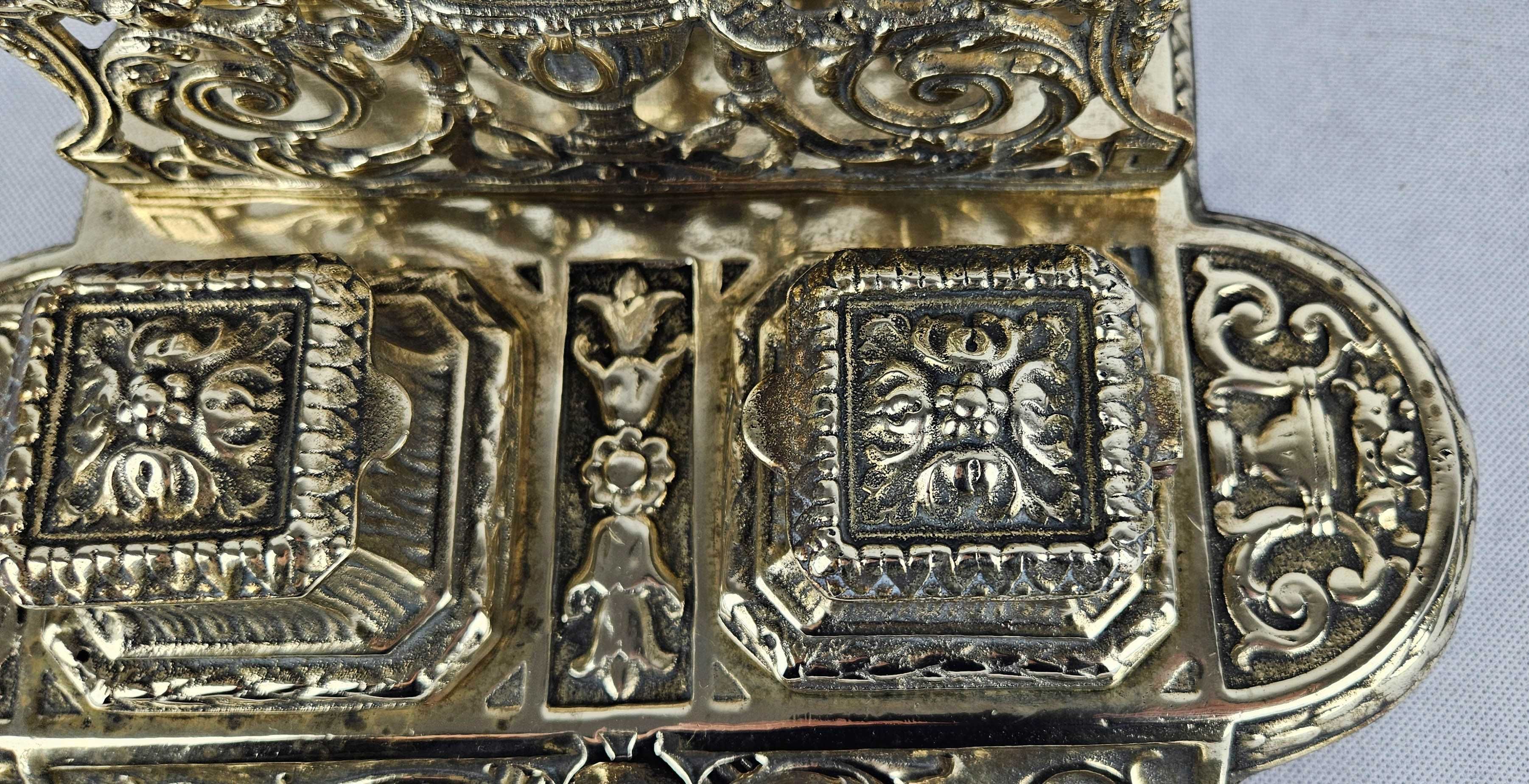 Piękny duży mosiężny kałamarz styl EMPIRE Francja