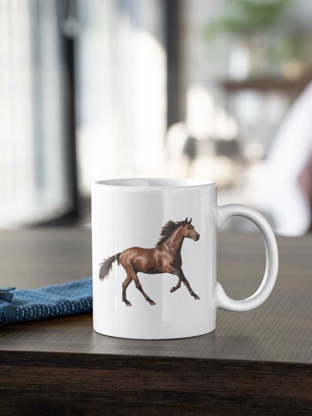 Kubek ceramiczny z koniem, koń - 330 ml
