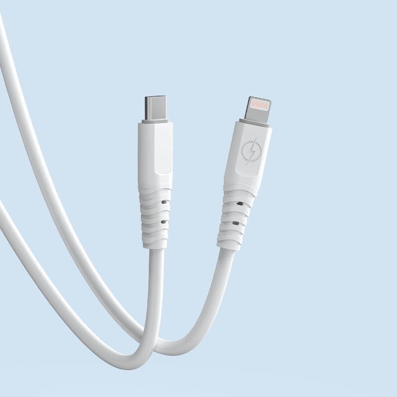 Dudao kabel, przewód USB Typ C - Lightning 6A 65W PD biały