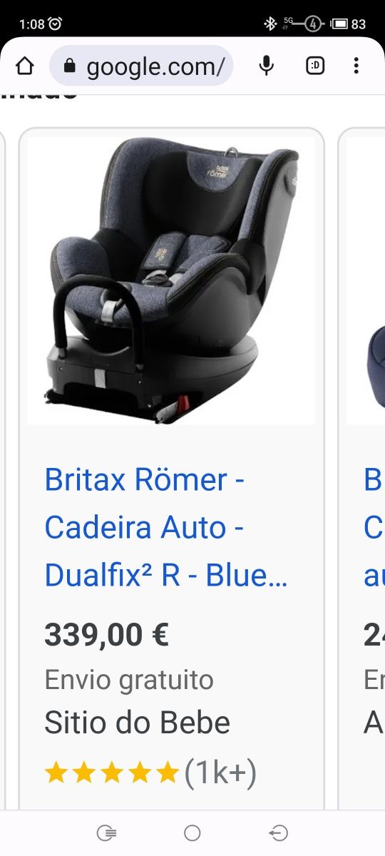 Cadeira auto para bebê da BRITAX ROMER - Dualfix2 R - Bebe Confort*