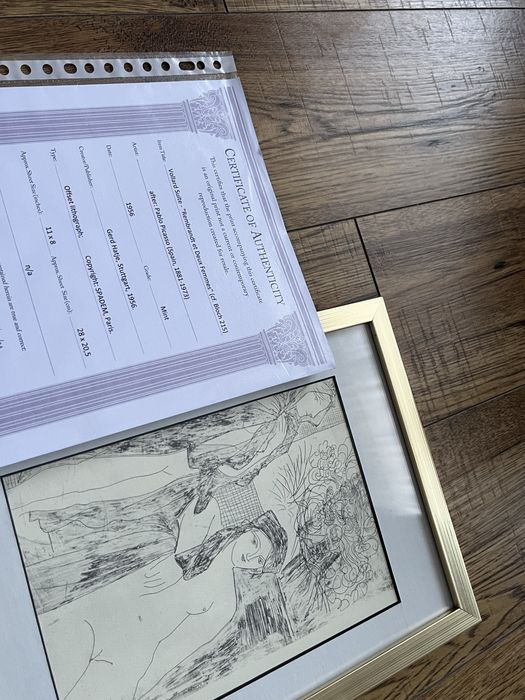 Pablo Picasso litografy plus certyfikat autentycznosci