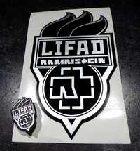 Rammstein LIFAD - Naklejka + pin przypinka