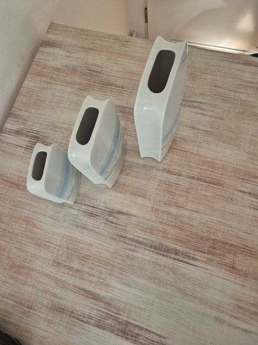 Thomas Germany prostokątny biały wazon przedstawiająca krajobraz plaży