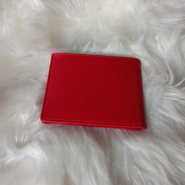 Cienki czerwony portfel etui na karty wizytówki Wilmar