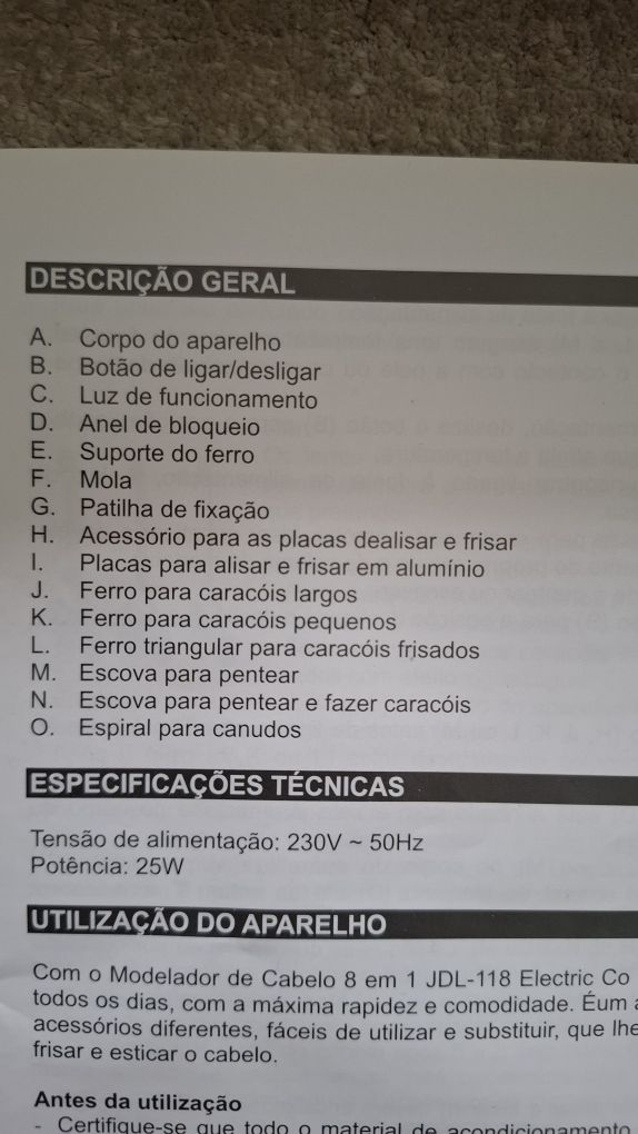 Modelador de cabelo 8 em 1