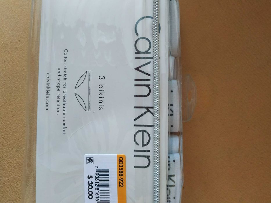 Брендовые качественные трусики-бикини в уп.3 шт.Calvin Klein(оригинал)