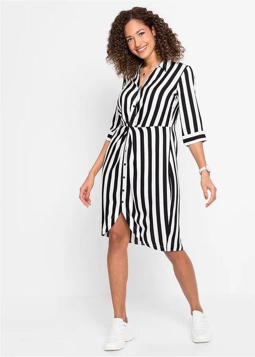 B.P.C sukienka szmizjerka w paski czarno-biała ^44