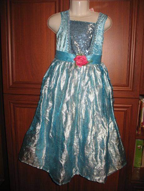 карнавальное голубое платье принцессы Золушки