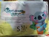 Підгузники Pampers Softdream baby S 52 шт. Італія.