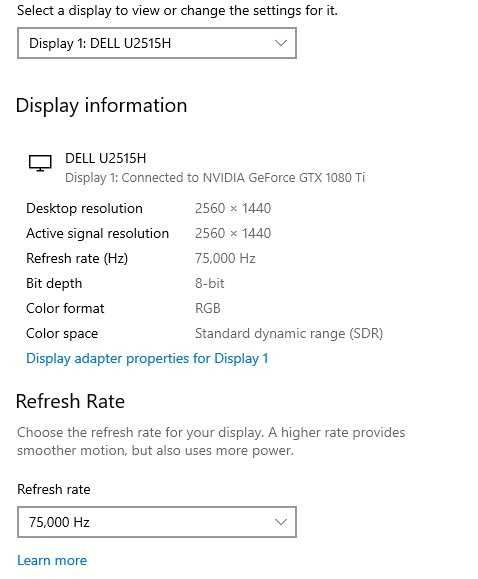 Монітор 25" Dell UltraSharp U2515H