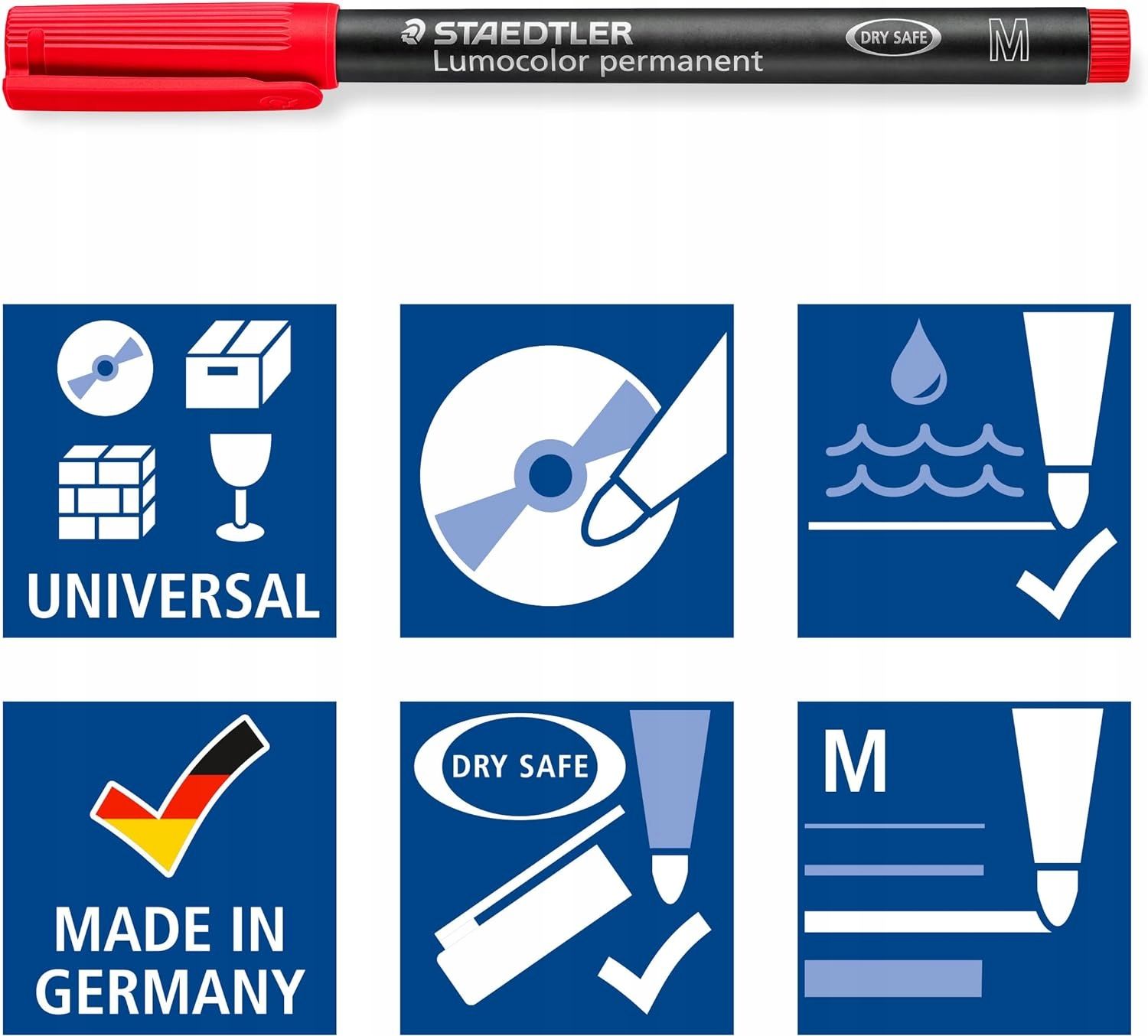 staedtler 317-s bk3d - marker permanentny m blister sortowany 3 szt