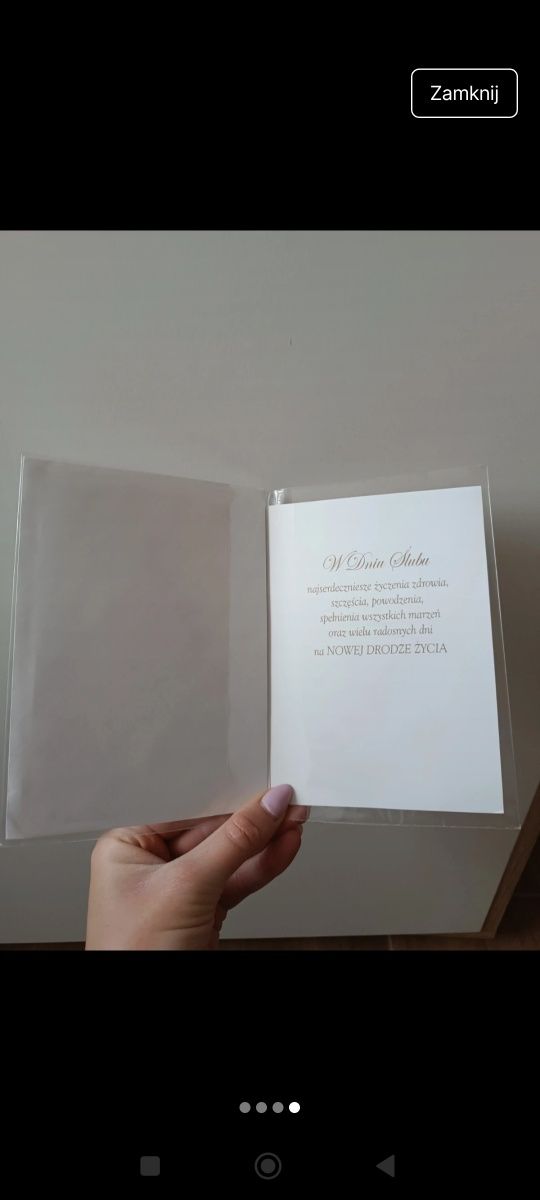 Kartka karnet ślubny