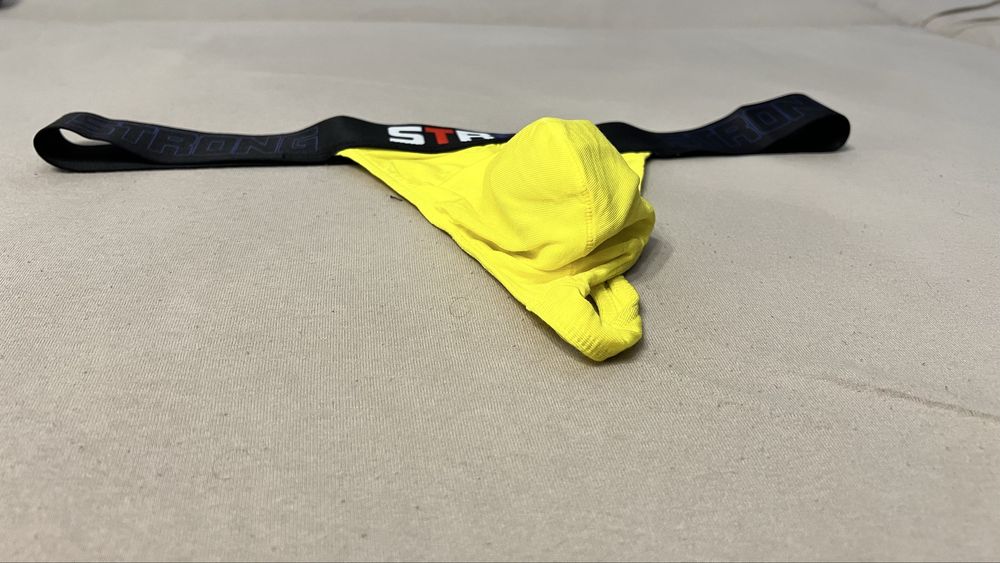 Stringi męskie pushup nowe żółte