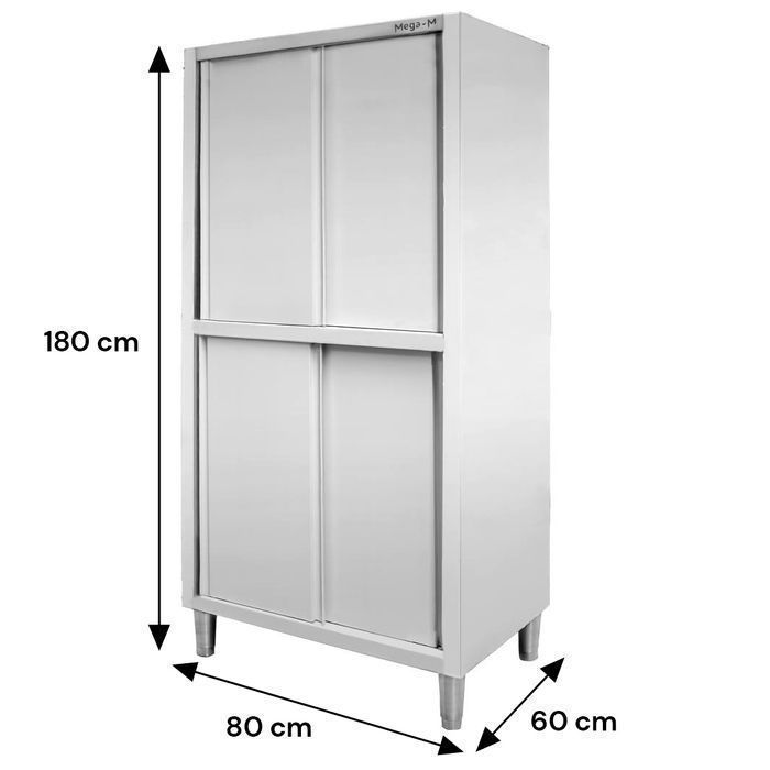 Szafa gastronomiczna przelotowa Mega-M 80x60x180 cm nierdzewna - NOWA