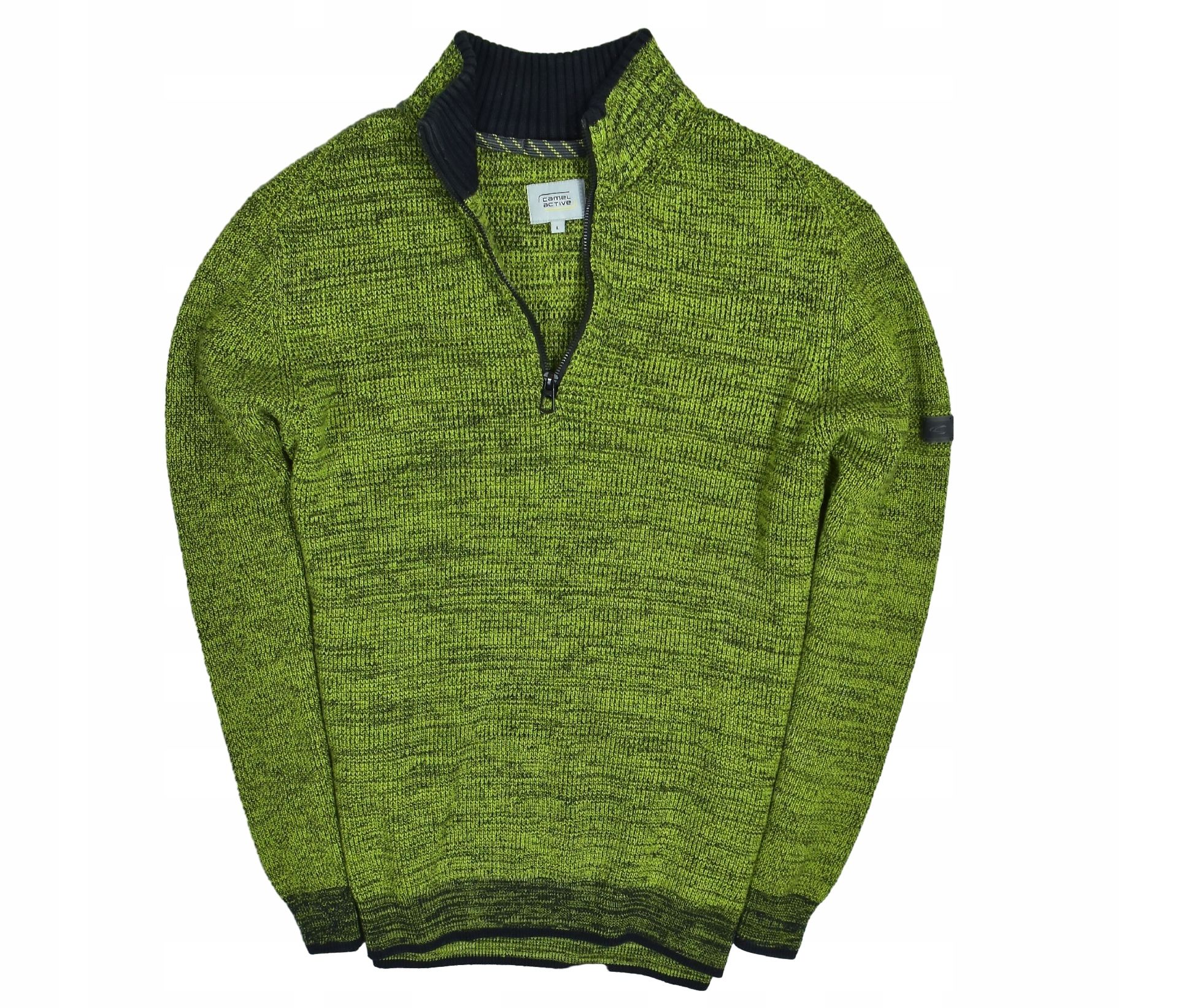 Camel Active Zielony Bawełniany Sweter Męski Half Zip L