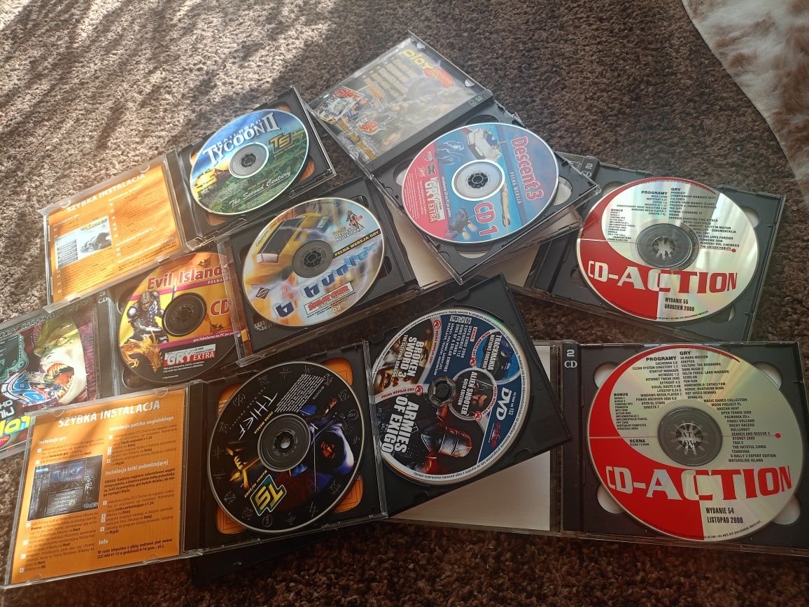 16 płyt,CDAction, świat gier,gry extra PC,dema i pełne,stan dobry+
