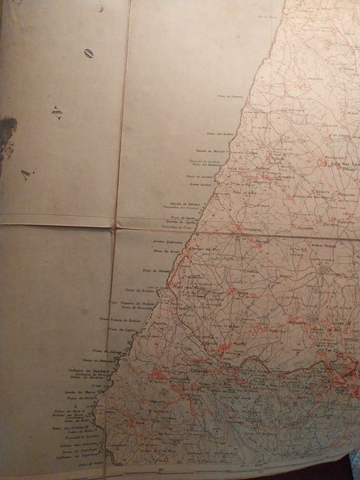 Mapa: Carta topográfica de Portugal, folha 34-A,Sintra, Colares, Mafra