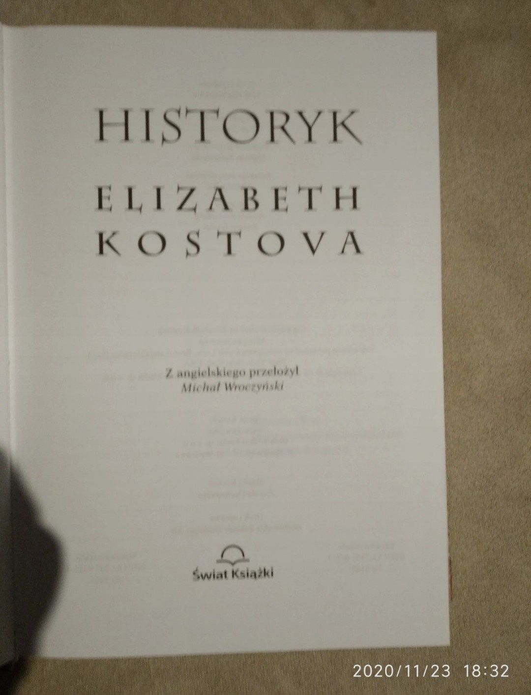 Książka Historyk