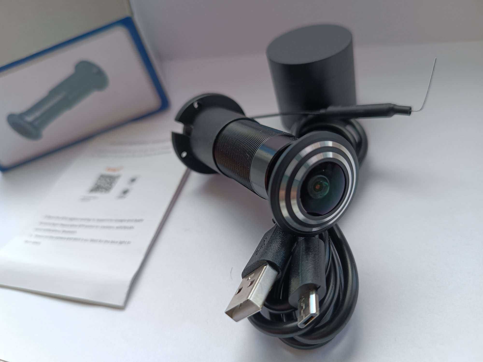 Камера в глазок в Дверь Wi-Fi IP P2P  2 МП HD Широкоугольная  5G Tuya
