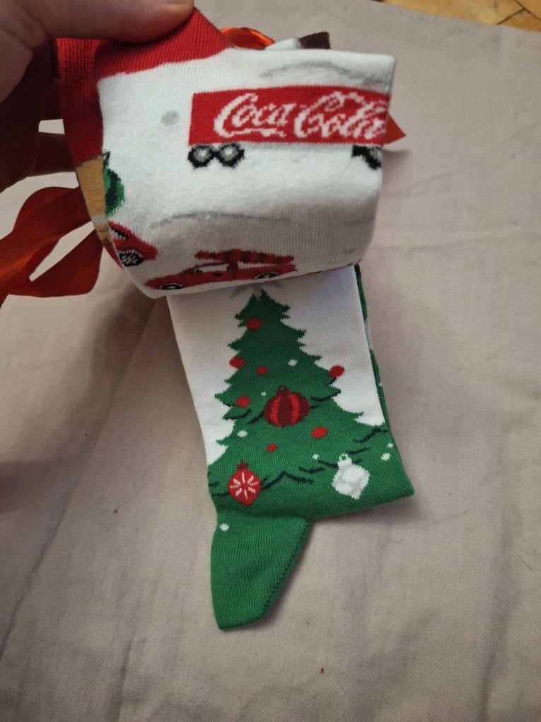 Trójpak Świątecznych Skarpetek rodzinny zestaw coca-cola many mornings