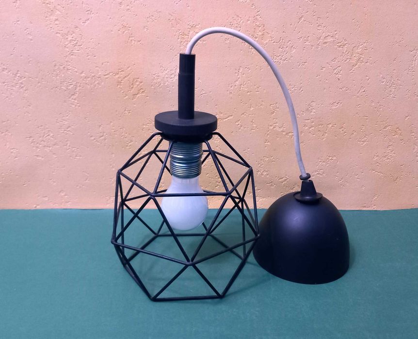 Oprawa oświetleniowa / lampa wisząca metal sufitowa czarna loft IKEA