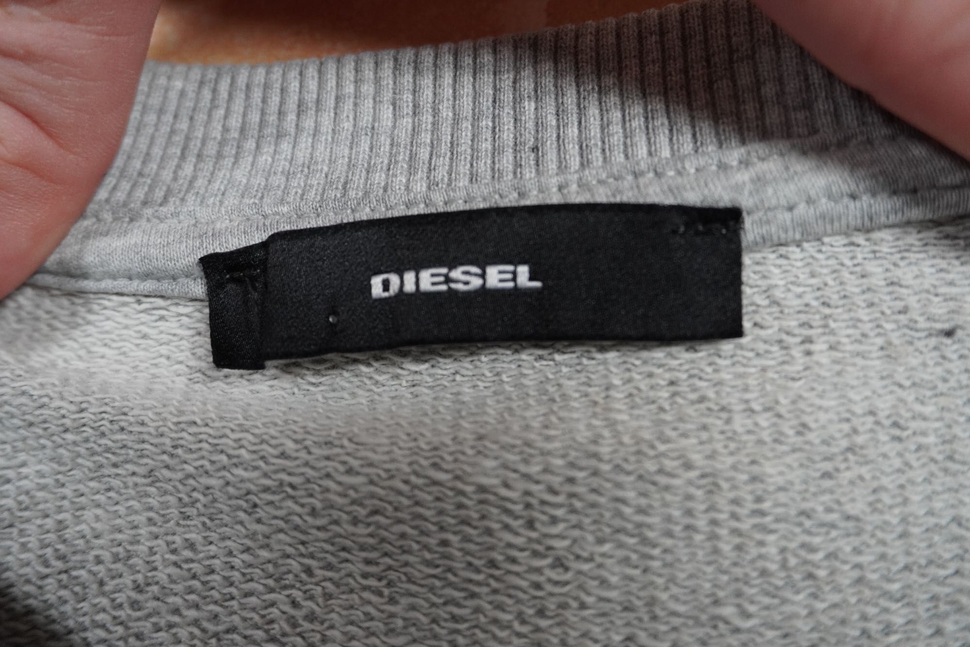 Diesel bluza damska  L logo szara crewneck