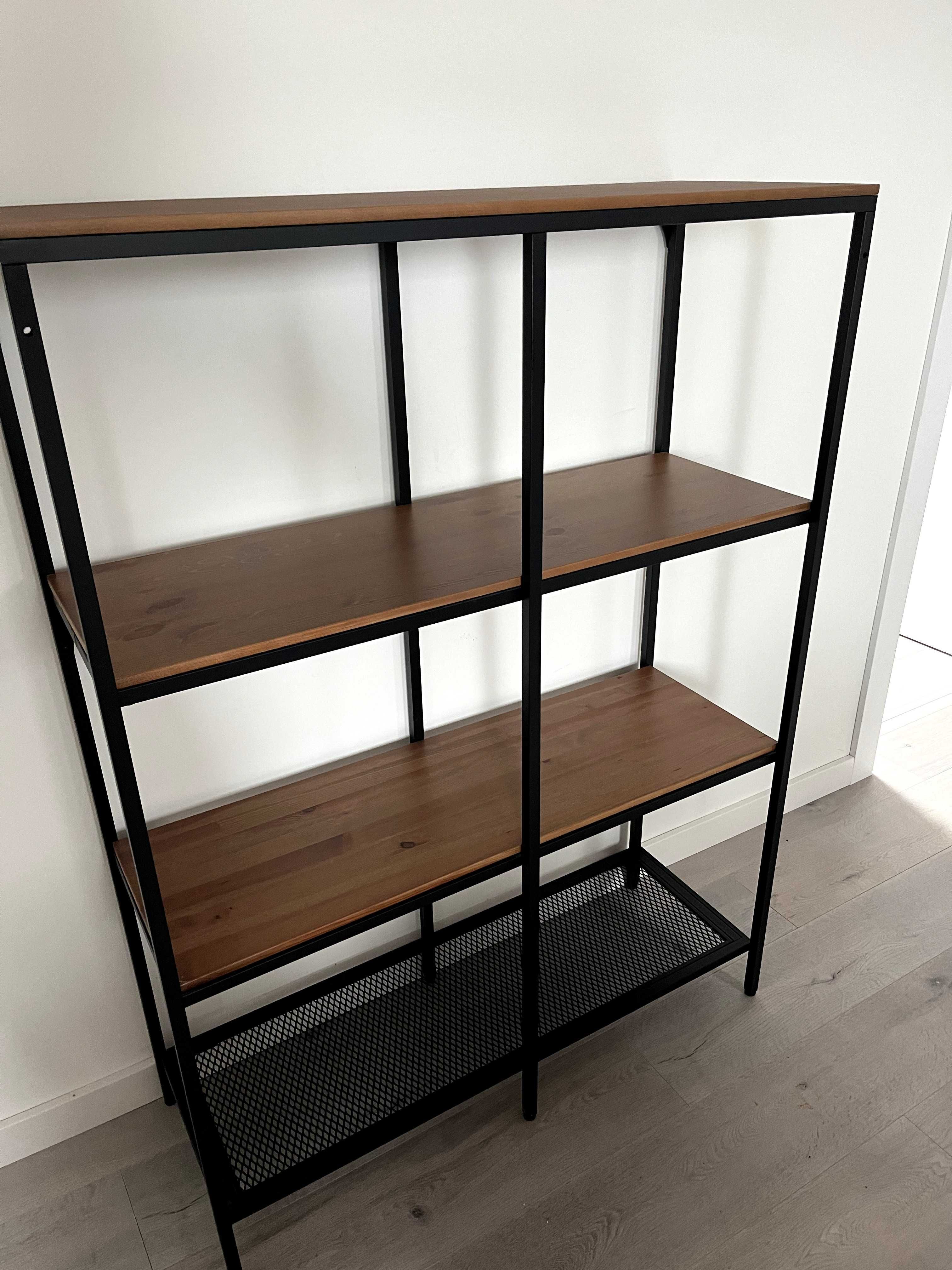 Regał IKEA FJÄLLBO – industrialny, metal + drewno, stan idealny