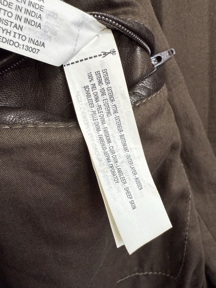 Чоловіча шкіряна куртка massimo dutti
