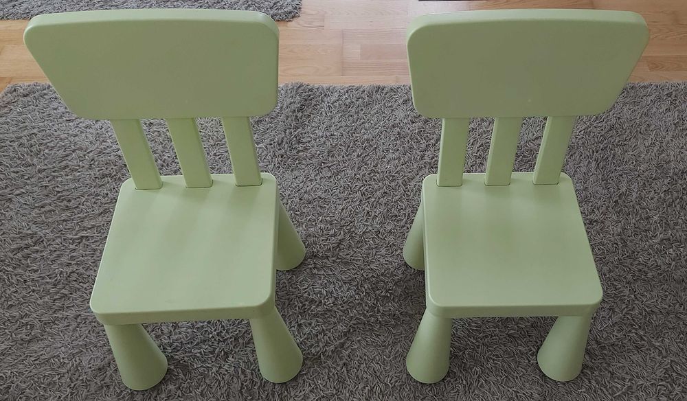 Stolik dziecięcy i 2 krzesła MAMMUT Ikea