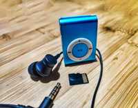 Mini MP3 Player Azul / c/ Cartão Micro SD