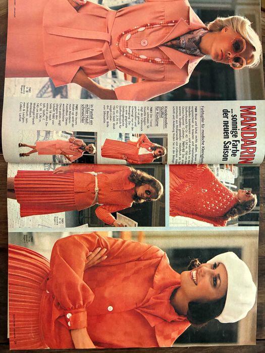 Styczeń 1976 Burda magazyn mody z wykrojami wzorami w niemieckim