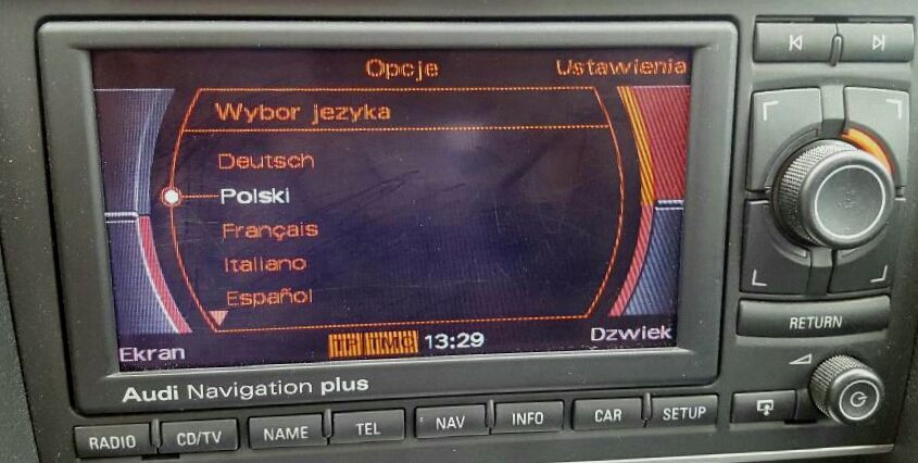 Polskie Menu PL POLSKI Audi RNS-E A3 A4 B6 B7 A6 TT