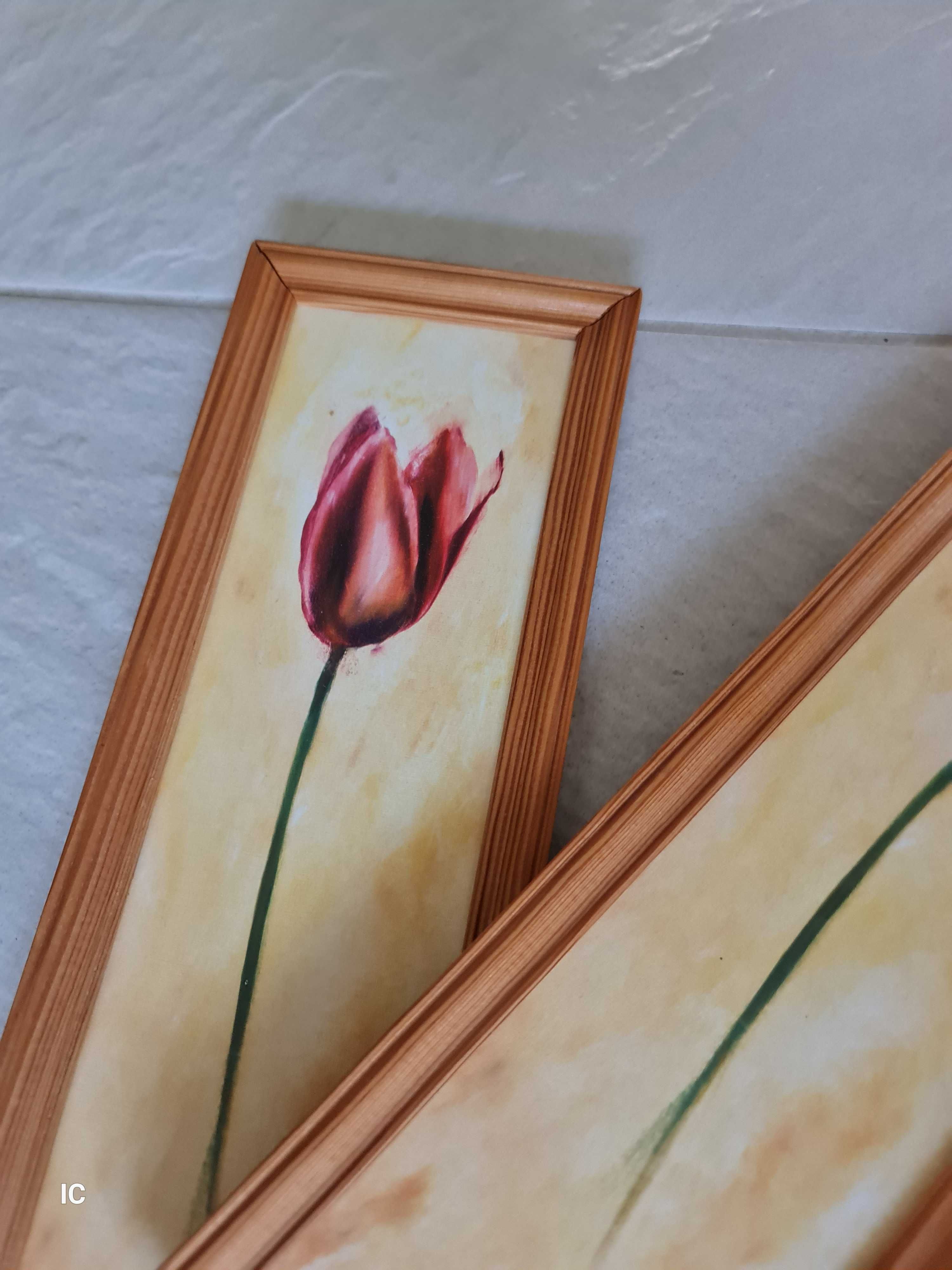 Dwa obrazy tulipanów do domu