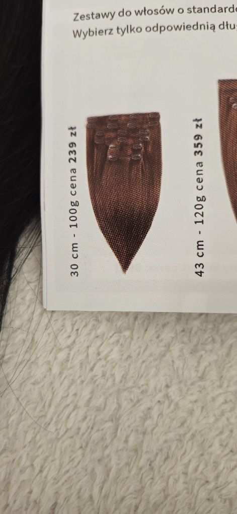 Nowe włosy cameton hair 30cm 90g czarne