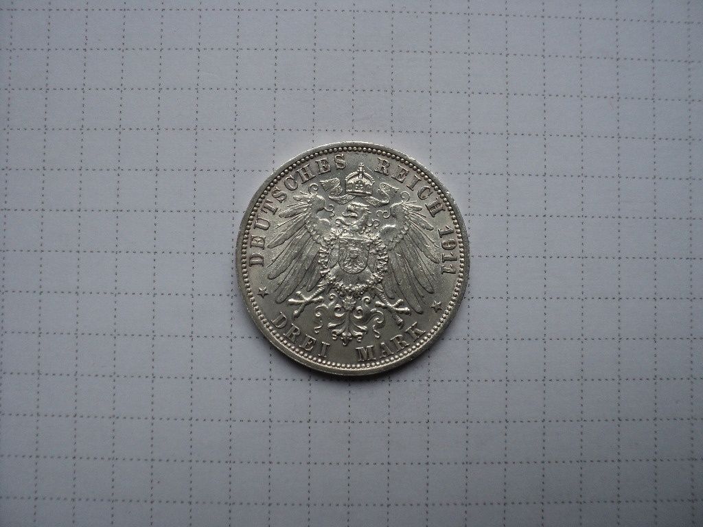 Niemcy  3 marki 1911, srebro AG