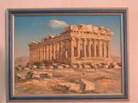Obraz olejny na płótnie na papierze Basilioy Grecja Ateny Partenon