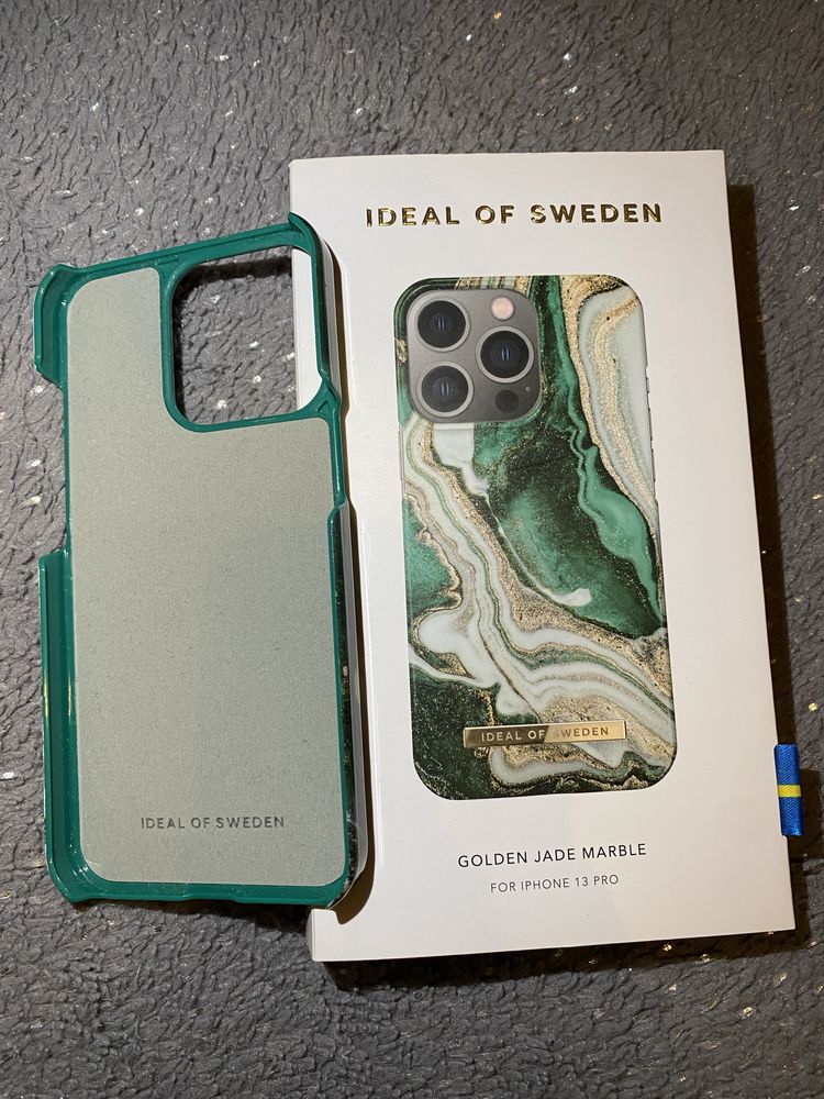 Etui iPhone 13 Pro Ideal of Sweden Golden Jade Marble oryginalne