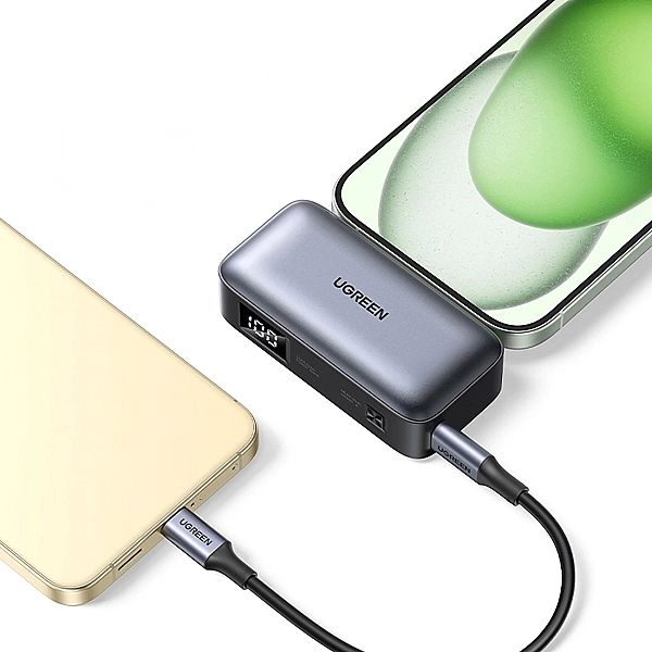 Powerbank Ugreen PB503, 5000mAh z portem USB-C i zintegrowanym złączem