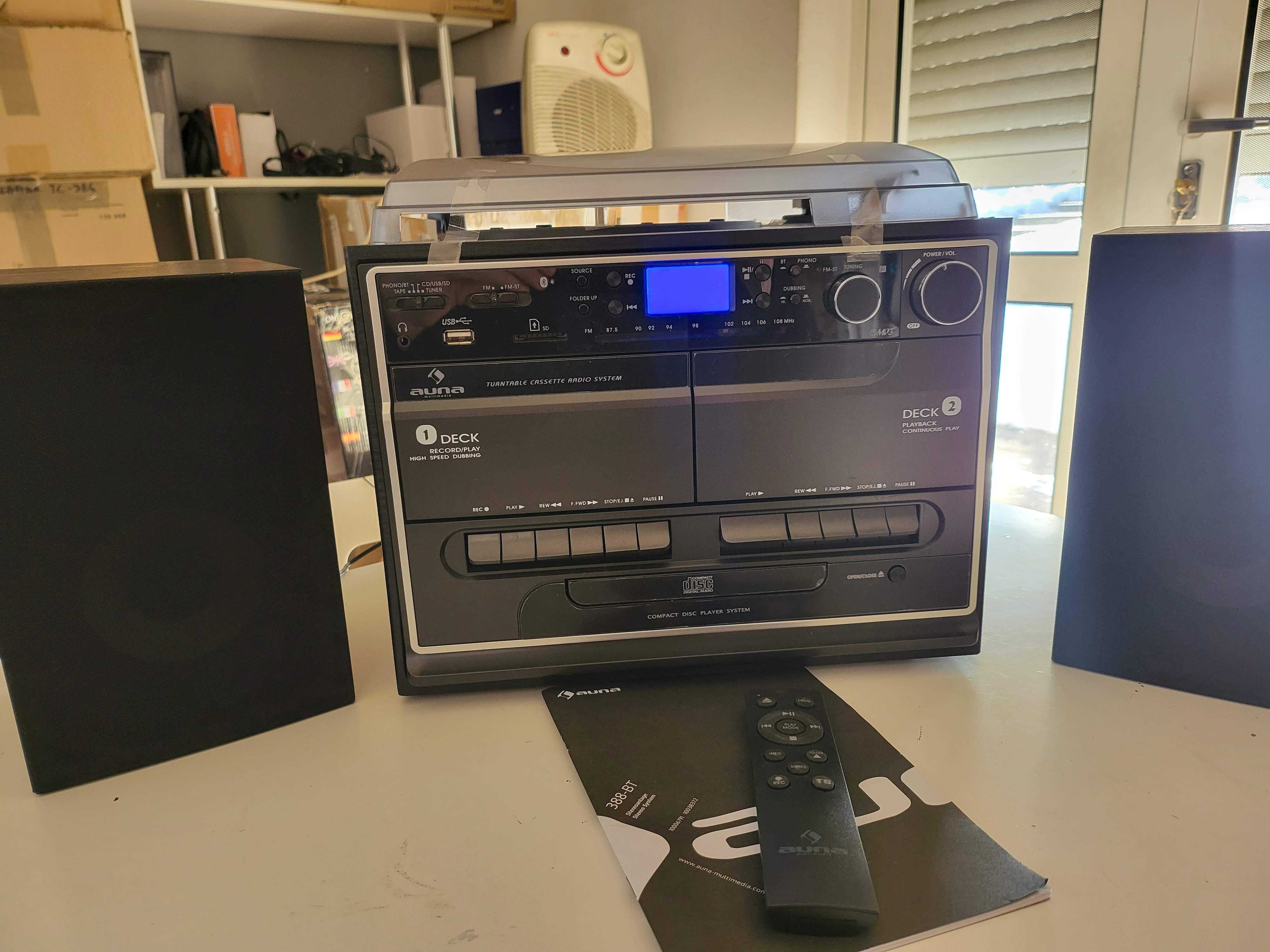 Wieża Stereo Auna 388 Bluetooth Cd Gramofon USB