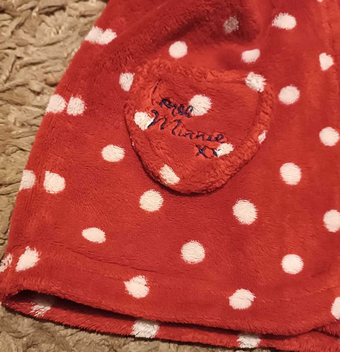 Szlafrok szlafroczek Myszka Minnie dla dziewczynki na 6 - 9 miesięcy