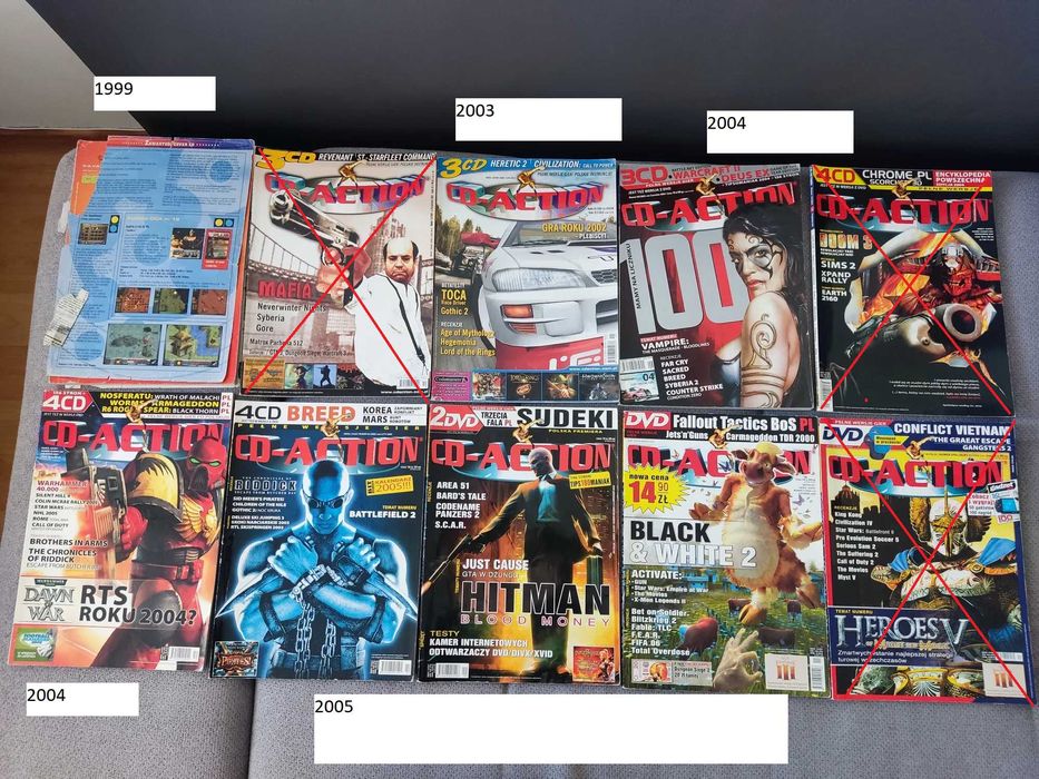 53 szt CDaction, CD-Action 1999 do 2014, wybór
