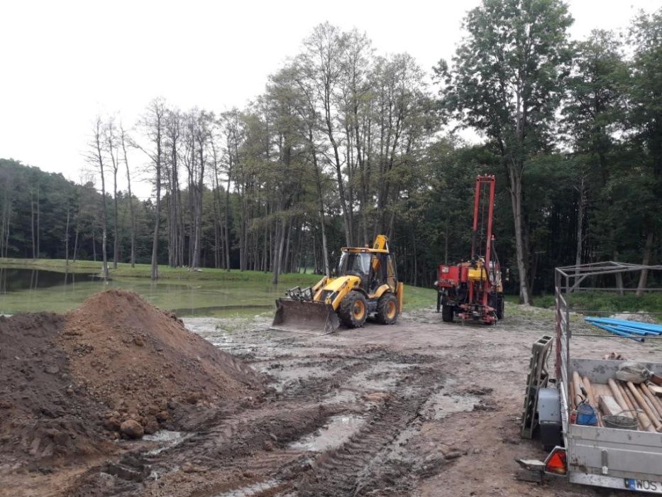 Studnia Głębinowa, Odwierty pod pompy ciepła, odwadnianie działki