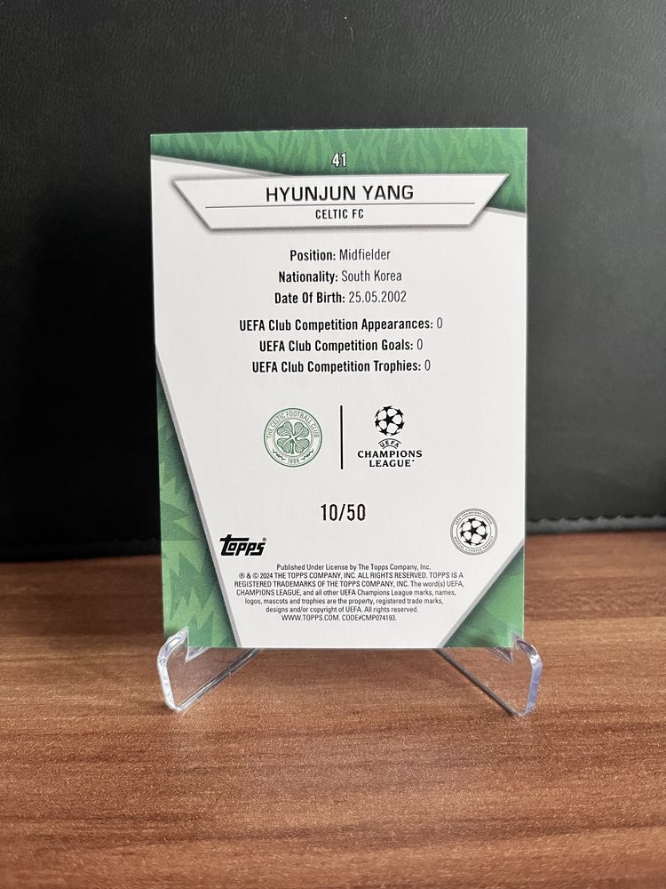 2 karty Celtic autograf i limit /50 Reo Hatate, Hyunjun Yang