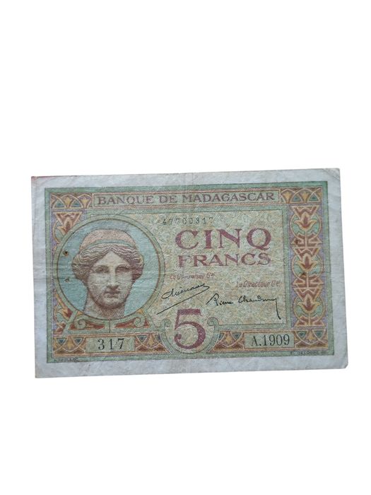 Madagaskar 5 franków 1937 rok