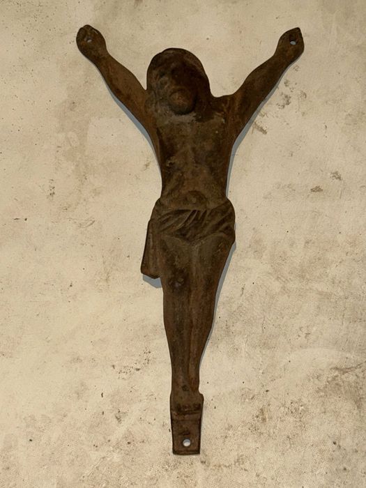 Stary żeliwny KRZYŻ - 31 cm