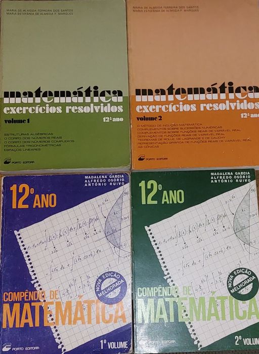 Conjunto 12 ano. Matemática Manuais Escolares.Porto Editora.