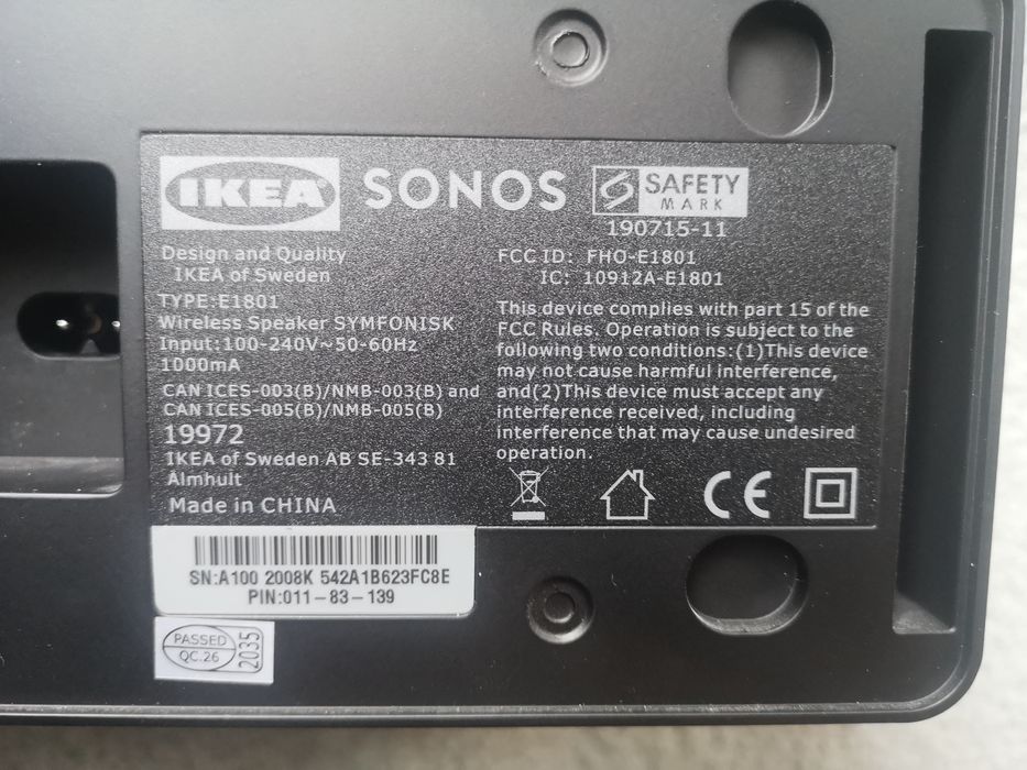 SYMFONISK SONOS IKEA - głośnik Wi-Fi, używany