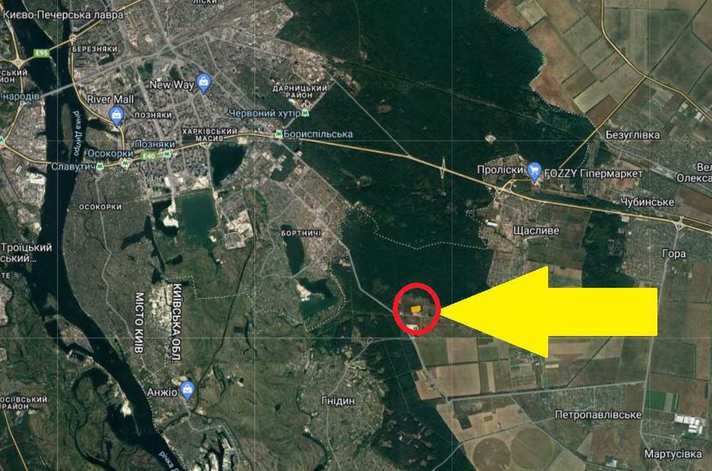 Бортничі-Гнідин Земельна ділянка 2Га під промисловість